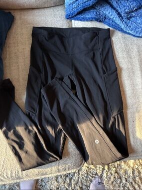 lululemon athletica Black High-Rise Leggings with Side Pockets